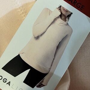 ⭐️Yogalicious,Ballerina Designed 
Pink Pullover w/Thumb-Holes,Soft Cowl-Neck,XL
